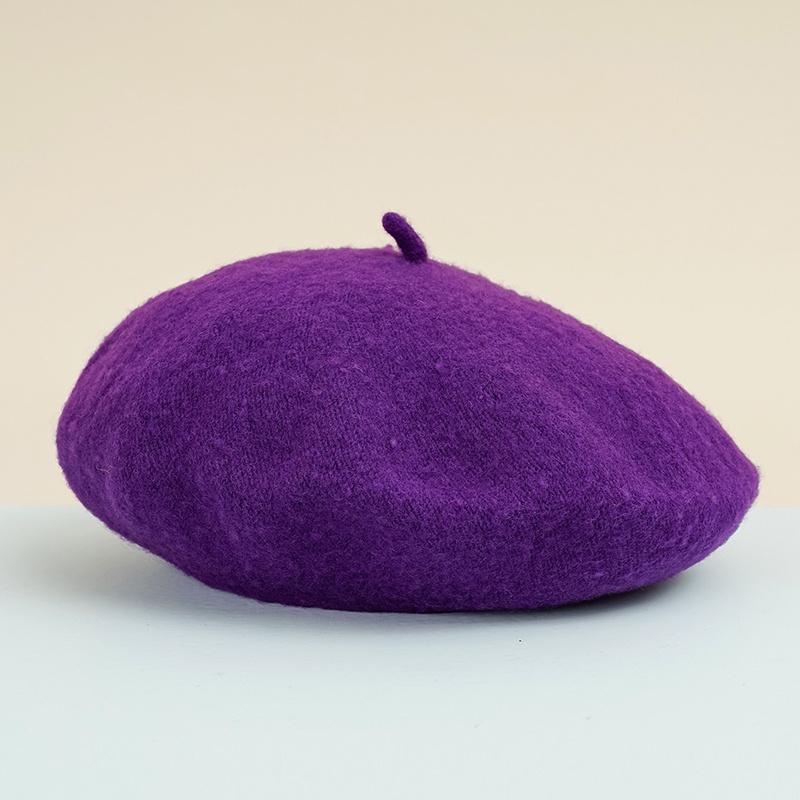 Simple Solid Beret Pure Color Unisex Beret Hat Men and Women New Year Presents Christmas Valentine's Gift for Her