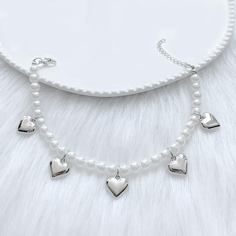 Imitation Pearl Anklet Trouser Chain With Spike Charms Adjustable Punk Style Ankle Bracelet Women Jeans Decor Fashion Jewelry