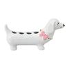 For Electric Toothbrush Holder Ceramic Dachshund Design 4 Compartments Waterproof Bathroom Organizer Cute Countertop Storage