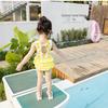 Korean Style Cartoon Cute Girls' Quick-Dry One-Piece Swimsuit for Kids