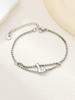 New stainless steel wholesale 26 English letters double-layer ring gold-plated bracelet