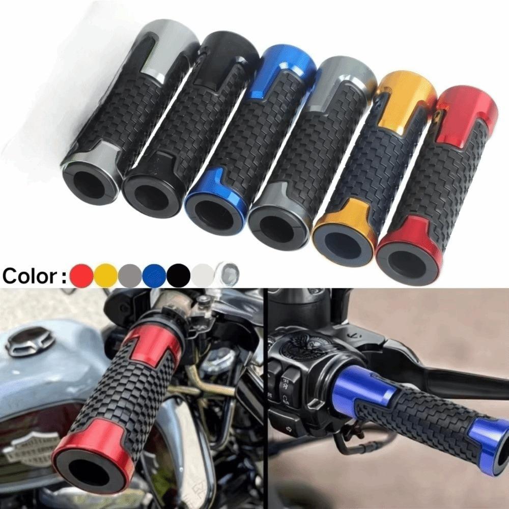 Rubber Moto Handlebars Grip CNC Aluminum Moto Handle Grip Handlebar Hand Grips Motorbike Parts
