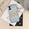 Korean Style Gold Foil Goldfish Phone Case for iPhone 14/15/16/17 Pro Max