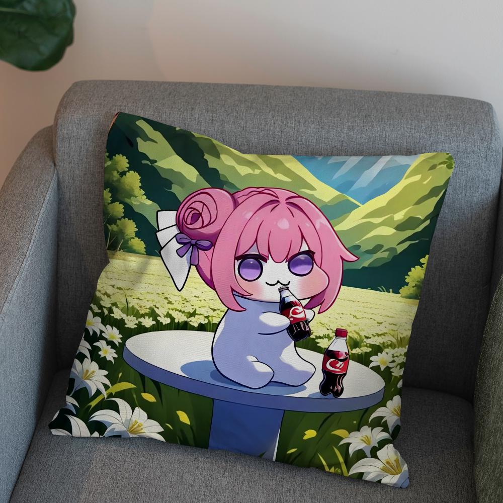 Cute DORO Pillow Case For Car Sofa Decorative Home Doublesided Print Plush Square Throw Pillow Cushion Cover
