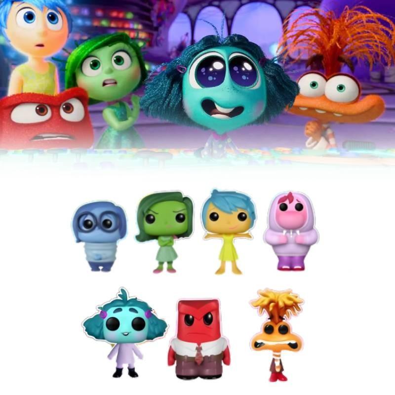 Adorable Inside Out Plush Toy Set Featuring Emotional Characters In Colorful Pvc Design