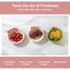 Shell Fruit Plate With Fork Large Capacity Salad Plate Comfortable Grip High-value Appearance Fruit Bowl