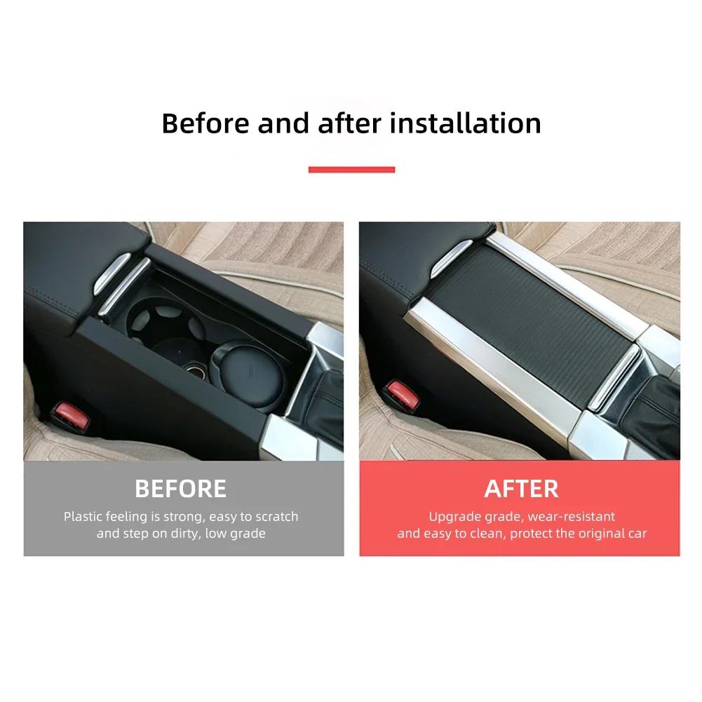 2Pcs Car Styling Better Protector Car Cup Holder Armrest Box Decoration Fit for Volvo XC60 S60L S60 V60 2012-2016