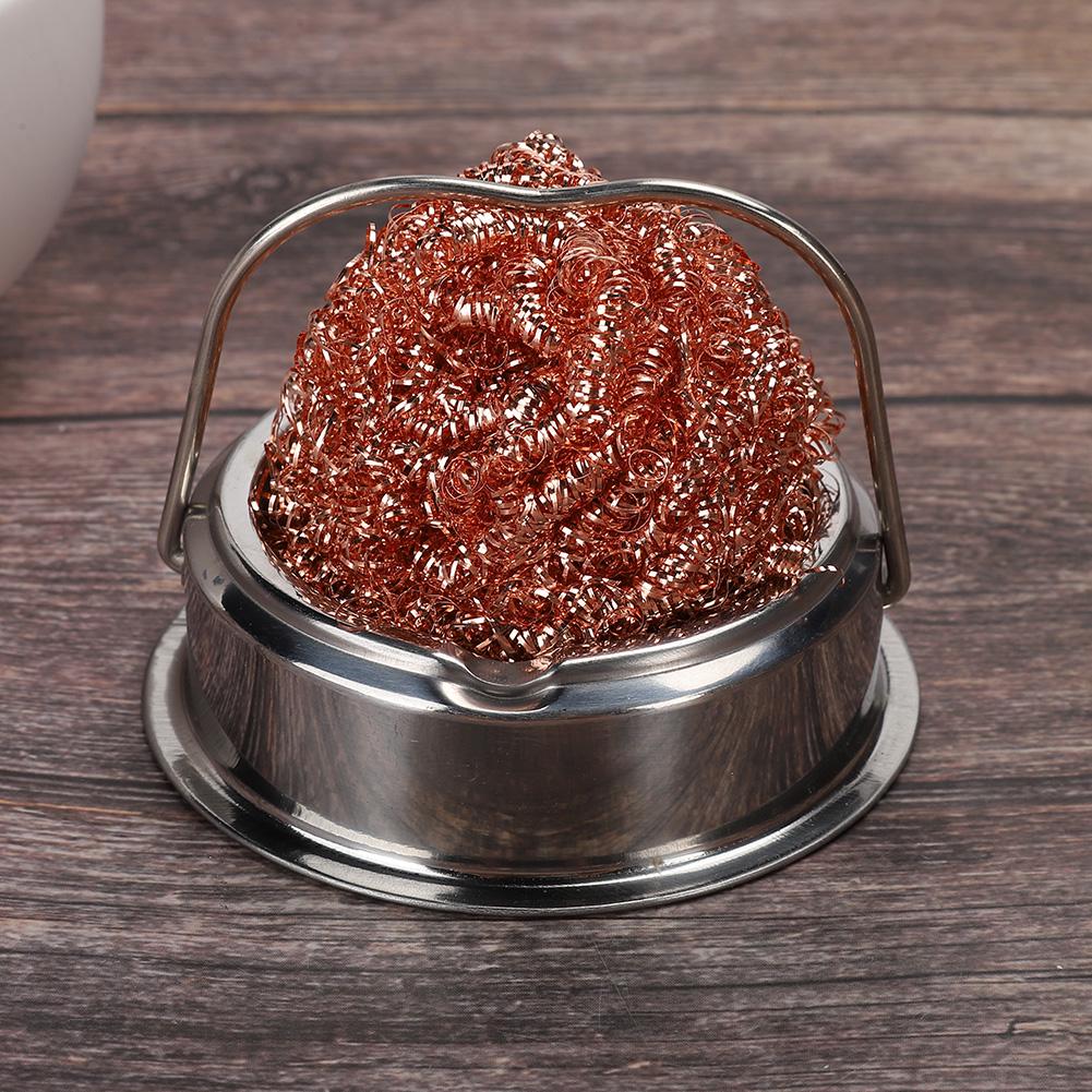 Soldering Iron Tip Cleaner Welding Nozzle Cleaner Stainless Steel Wire Balls with Base