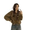 2025 Korean Style Corduroy Shirt Jacket: Autumn Winter Lapel Cardigan for Women