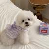 Pet Spring Cute Little Flying Sleeve Striped Dress Pet Dog Clothes Thin Yorkshire Dog Dresses for Small Dogs