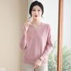 2025 Spring & Autumn Knitted Sweater for Middle-Aged Women: Loose, Round Neck Pullover for Ages 50s-60s