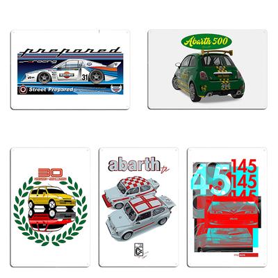 ABARTH 500 496 Metallplakette für die Rückseite, bedruckt, Wanddekoration für Zuhause, Kino-Club-Blechschild, Poster