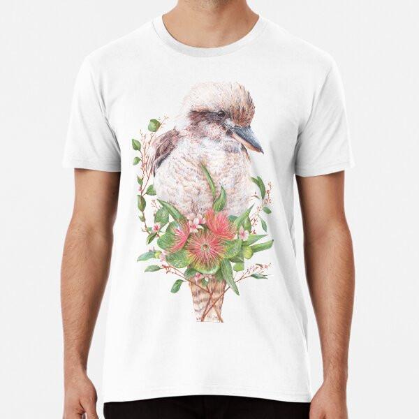 Australian Kookaburra || Floral Bird TShirt Made in Australia Unisex T-Shirt S