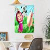 Masha Bear Wall Decor Tapestry Art For Pet Memorial Birthdaywedding Party Backdrop Family Gift
