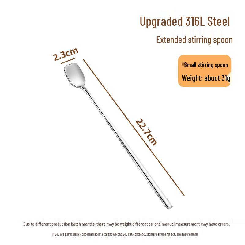 

30CM Stainless Steel Stirring & Frothing Spoon for Coffee, Desserts & Honey