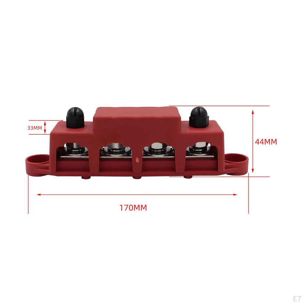Power Distribution Block with Protective Cover for Vehicles And Boats