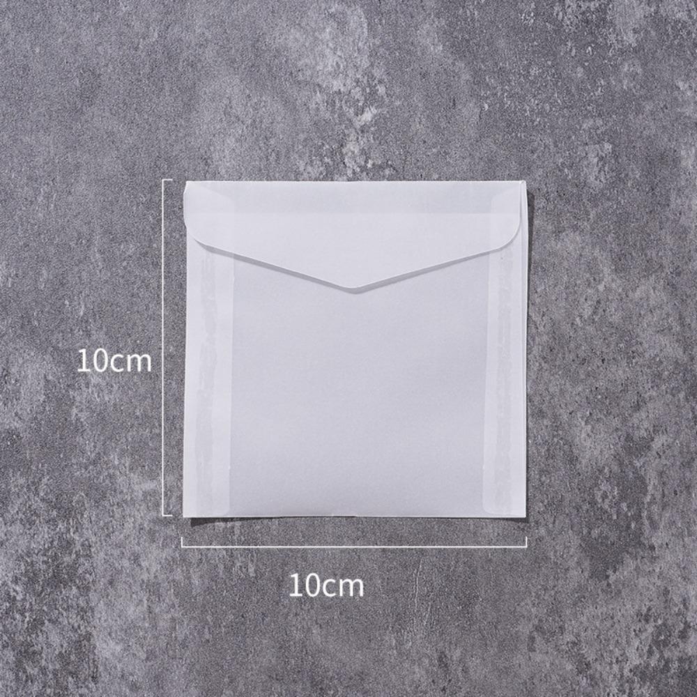 50Pcs/Pack Matte Frosted Vellum Paper Envelopes Simple Wedding Invitation Pouch  for Photos Storing