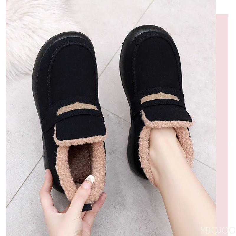 Winter New Fashionable Female Slip On Flat Cotton Shoes Women's Snow Boots Soft Women's  Casual Comfortable Warm Short Boots