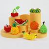 DIY Ovoce Mini Stavebnice Jablko Banán Třešeň 3D model Domácí dekorace Děti Vzdělávací Montáž Hračky Kluci Dívky Dárky