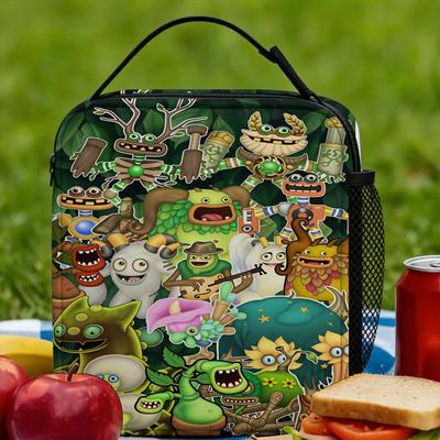 My Singing Monsters Characters Lunch Bag  Fashion Lunch Box For Child Picnic Portable Cooler Bag Waterproof Thermal Lunch Bags