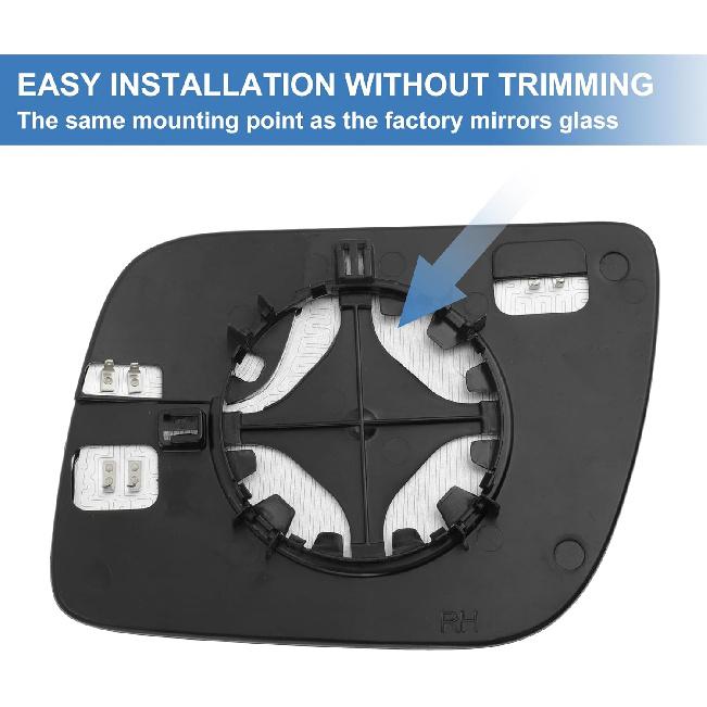 Motoforti Right Passenger Side Heated Mirror Glass Replacement for Ford Explorer 2011 2012 2013 2014 2015 2016 2017 Rear View Mirrors with Backing