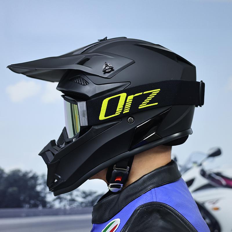 ORZ-F16-Off Road Motorcycle Helmet, Men's and Women's Rally Helmet, Mountain Bike Riding, Speed Reduction, Karting, All Seasons
