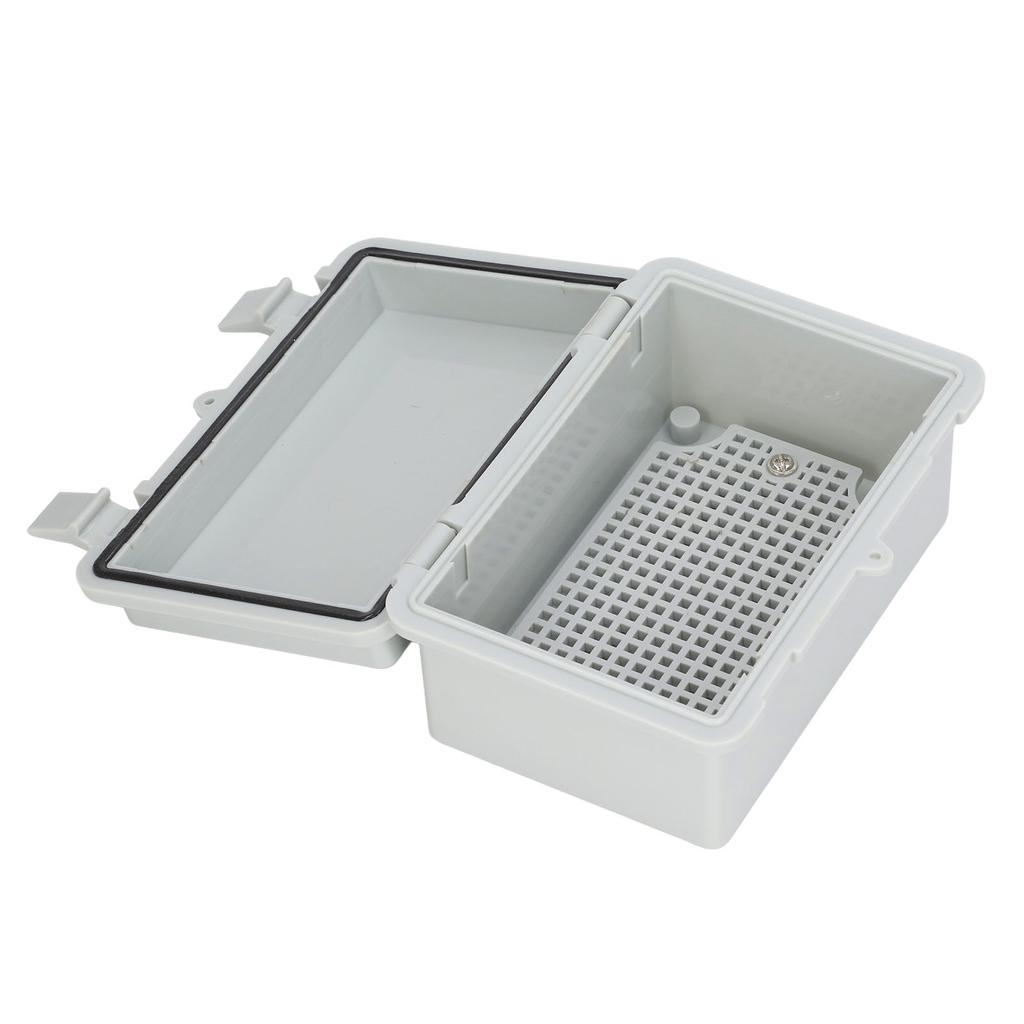 Αδιάβροχο Ηλεκτρικό Κουτί Αδιάβροχο Μονωμένο Εξωτερικό Κουτί Συνδεσμολογίας με Αρθρωτό Καπάκι Πλαστικό Κλιπ για DIY Γκρι