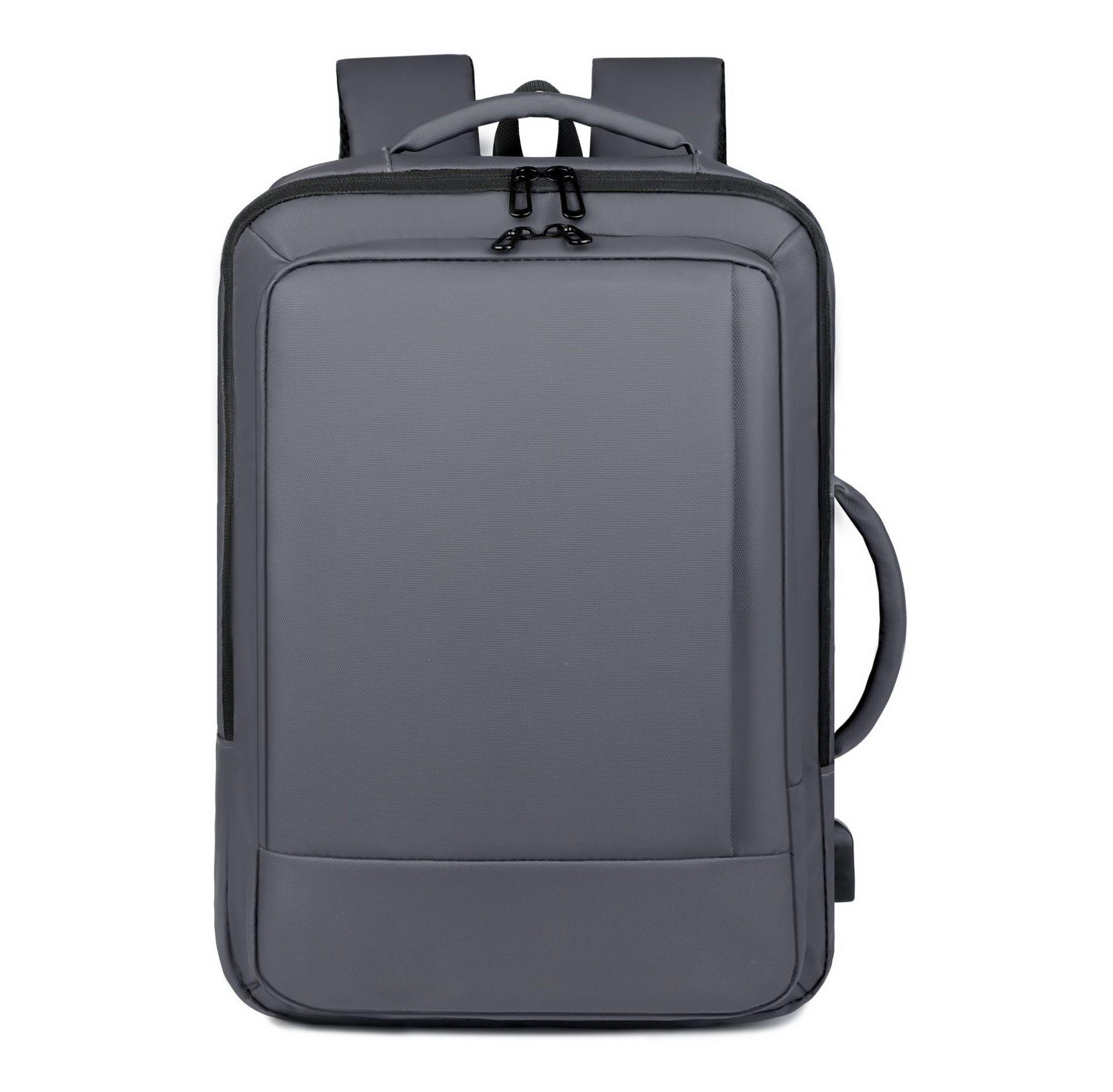 

Men s Expandable Waterproof Business Travel Backpack with USB Charging Port сірий колір