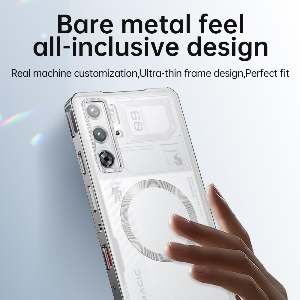 Phone Case For ZTE Nubia Red Magic 9S Pro+ 5G/9S Pro 5G/9 Pro+ 5G/9 Pro 5 Compatible with MagSafe Hard PC Metal Frame Back Cover