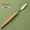 Rosewood Handle Oil Painting Knife: Acrylic & Gouache Pigment Scraper with Varnishing Flat and Pointed Blades