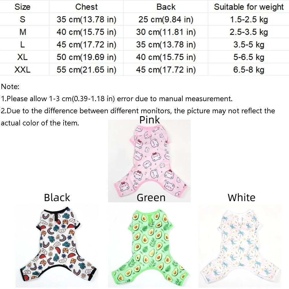 Soft Dog Sunscreen Clothes Breathable Mesh Pet Pajamas Dog Cooling Jumpsuit  Costume For Pets