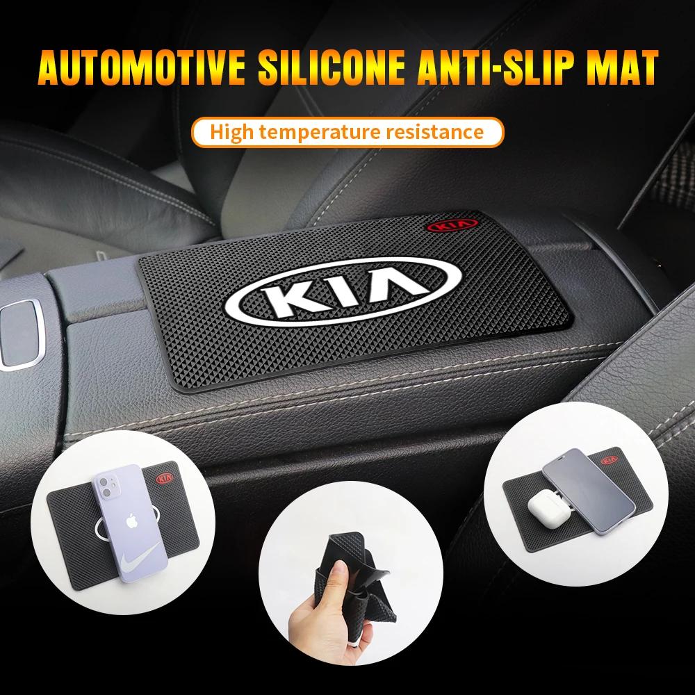 1/2pcs 3D Car Non-Slip Mat Interior Dashboard Phone Silicone Anti-Slip Pad Styling Accessories For Kia Picanto Rio Ceed Cerato