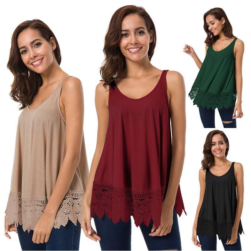 Elegant Women Solid Off Shoulder Sleeveless Lace Patchwork Blouse Shirt Tops Vest Loose For Casual Outings