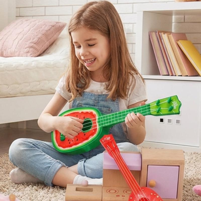 Beginner Friendly Children Ukulele Musical Instrument Toy for Early Music Education Fruit Theme Kids Ukulele Gift