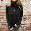 Women S Stand Collar Loose Fit Long Sleeve Solid Color Casual Sweater