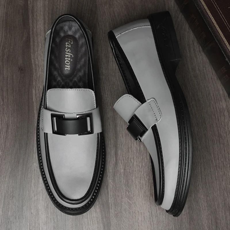 Mens Shoes Leather Male Men's Men Oxford Dress Shoes for Men Luxury Designer Loafers Platform Men Leather Man Shoes