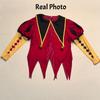 The Freak Circus Harlequin Clown Costume Full Set Pierrot Jester Unisex Cosplay Outfit Halloween Carnival Fancy Dress Jumpsuit