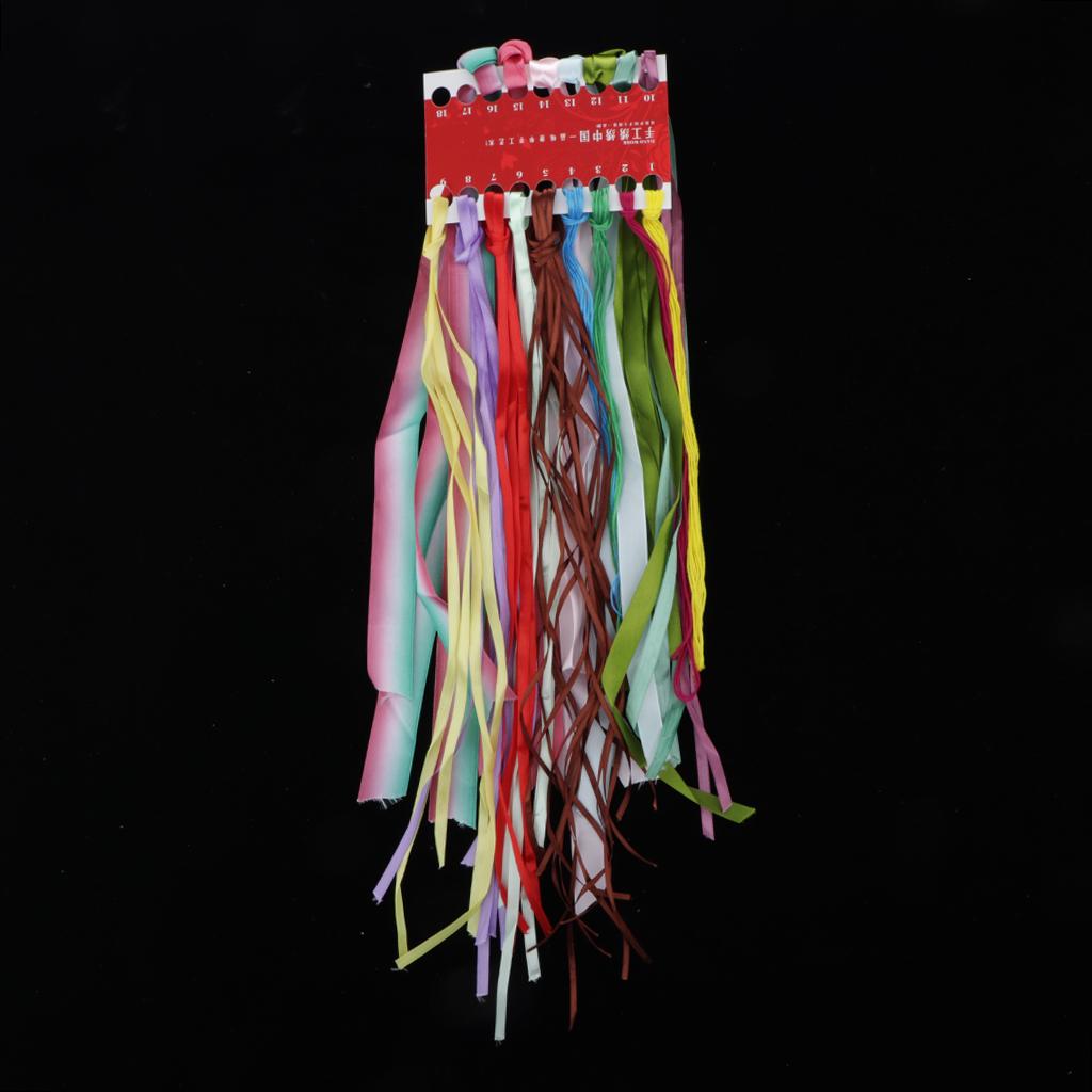 DIY Ribbon Embroidery Kit Flower Cross Stitch Crafts Wall Arts Ornaments