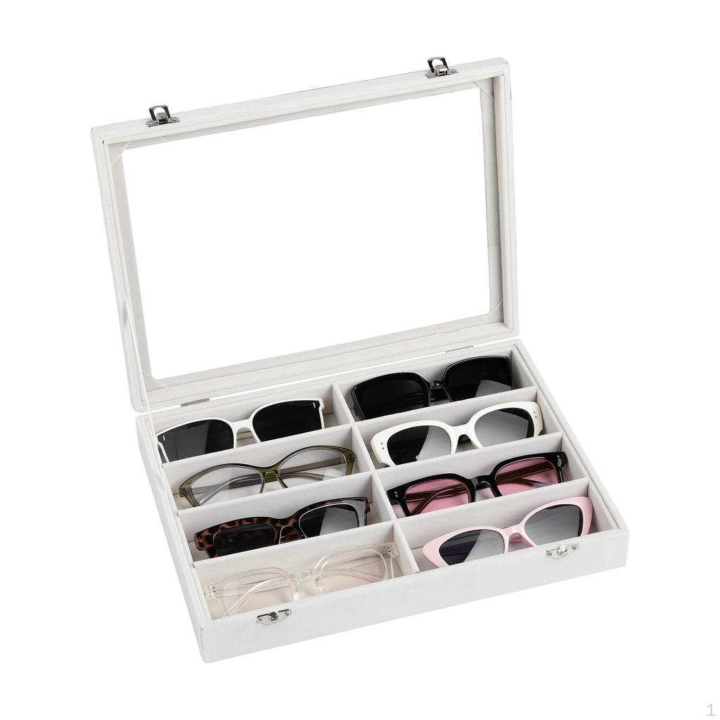Display Case for Glasses, Portable Multipurpose Container, Modern Sunglasses Organizer, Storage Box