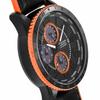 Angel Clover Mondo Solar Watch, Black/Orange Dial, Stainless Steel, Solar Battery, 44mm, Men's, MOS44BK-BK, Official Warranty