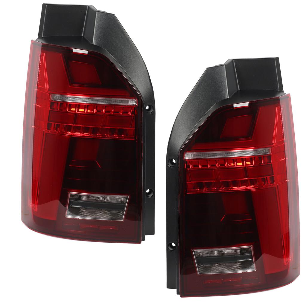Facelift Look Dynamic Full LED Tail Lights Rear Lamp For Multivan Transporter T6 Pre‑Facelift 2016 To 2019 Red
