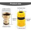 Kakalote 2pcs Tap Connector Set, Garden Hose Quick Connector Brass Hose Connectors Pipe Adapter Kitchen Sink Outdoor Tap Connectors Kit(Gold+Yellow)