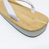 Edoten Geta Sandals, Made In Japan, Yellow Tatami Fabric, Non-Slip Candy Soles, White Straps, Size 3L (XXL)