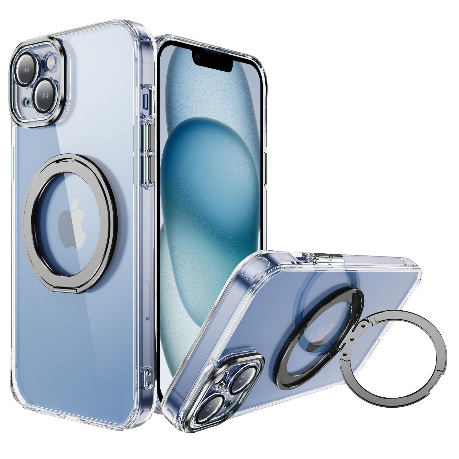 

Magnetic Bracket Phone Case for Car Wireless Charging for IPhone 17 Pro Acrylic Transparent Phone Case for Apple For iPhone XS Max