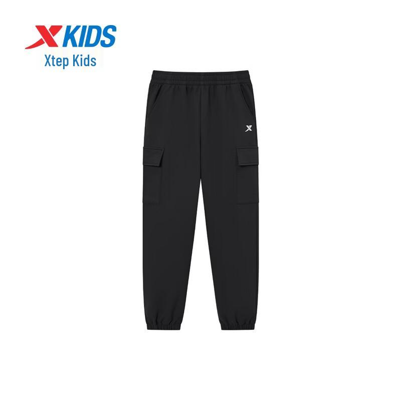 XTEP Kids' Winter Fleece-Lined Windproof Cargo Pants