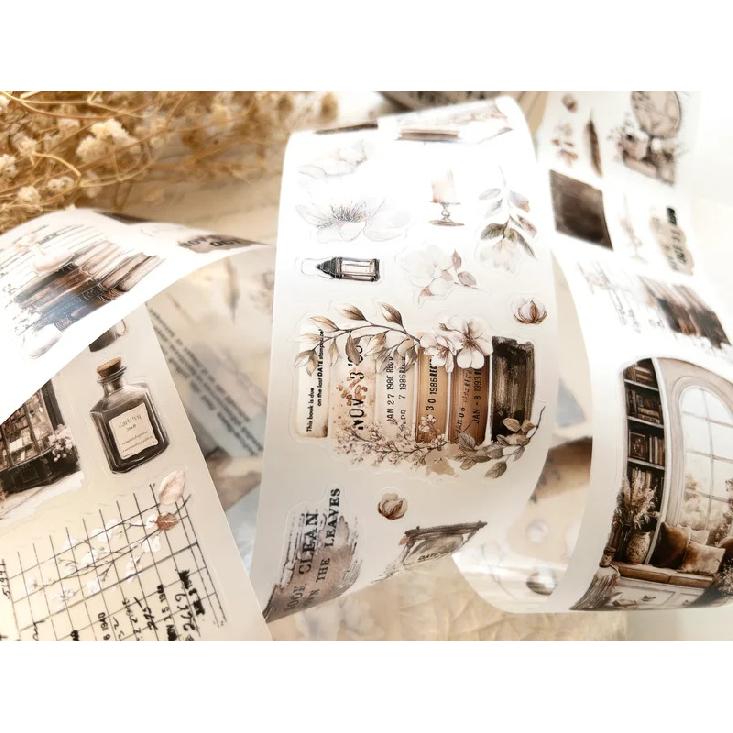 Creawithgaby Vintage The Cosy Chapter Washi PET Tape DIY Card Making Scrapbooking Decorative Sticker