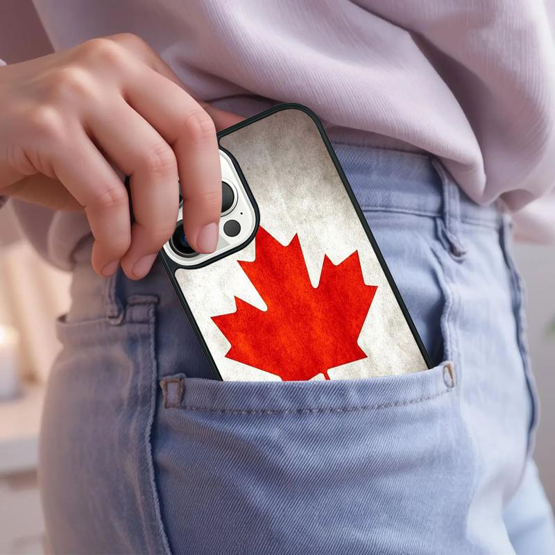 Canada Canadian Flag Phone Case For iPhone 17 Air 15 16e 14 13 Pro Max Coque 12 11 Pro Max PLUS Cover