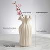"Vaso Ondulato Scultoreo Artigianale – Decorazione in Ceramica Organica per Casa Minimalista Moderna"