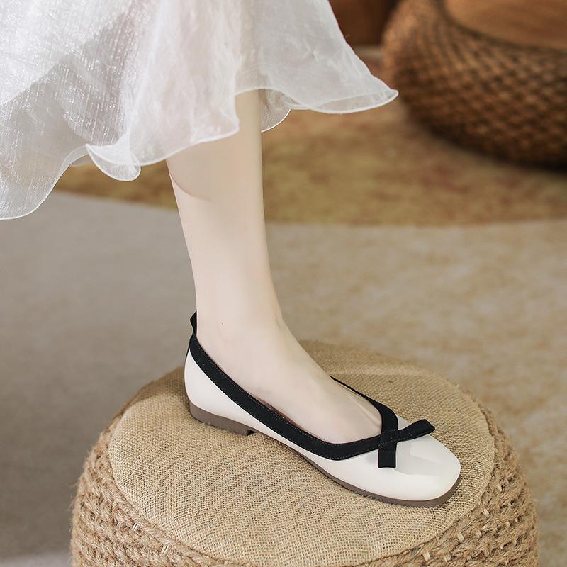 

Туфли Мэри Джейн женские осенние нежные туфли с юбками с мелким вырезом на плоской подошве туфли-бини женские 40 абрикосовый