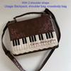 New Vintage Piano Shoulder Bag Womens Brown Crossbody Bag Y2k Girls Transparent Ita Bag Personalized Backpack Aesthetic Handbags